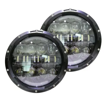 

7 Inch Round Headlight with DRL Turn Signal, Integrated LED 7" 80W Headlights For Wrangler for Harley Hummer FJ Cruiser Defender