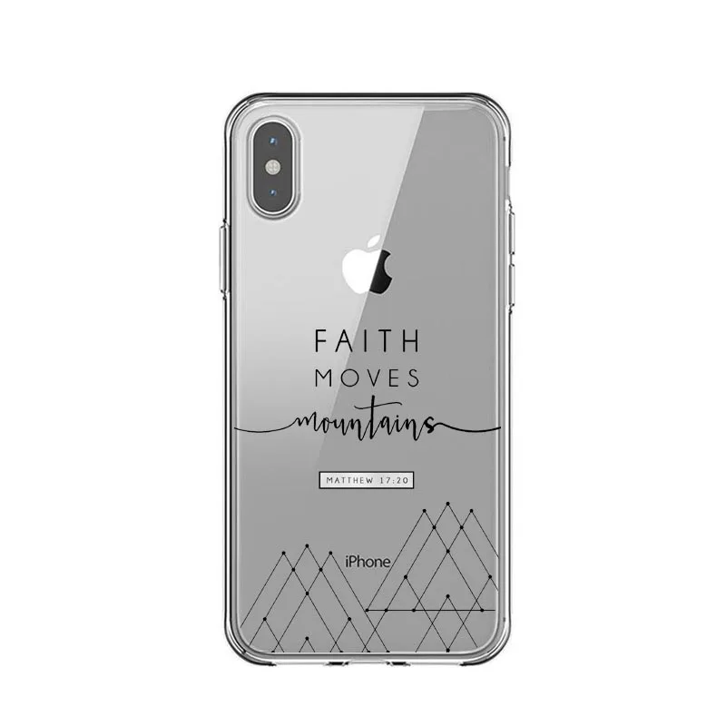 الكتاب المقدس الآية الهاتف حقيبة لهاتف أي فون X XS ماكس XR فيلبي يسوع المسيح المسيحي غطاء سيليكون ل فون 7 8 6 6 sPlus 5 5 ثانية SE