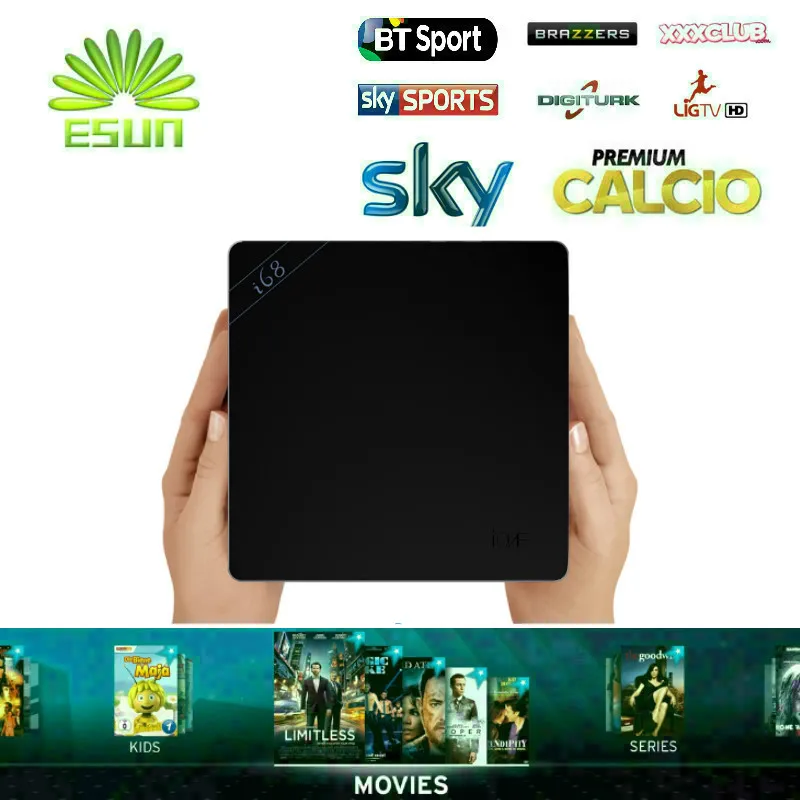  I68 Android 5.1 TV box With Super IPTV 1300 live channel+7000 VOD Movies Europe iptv Italy IPTV RK3368 Octa core 8G 4K H.265  