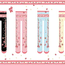 Милые колготки в стиле «лолита» для девочек ростом 150-168 см, японские колготки с принтом «Джокер» и «клубника», LKW34