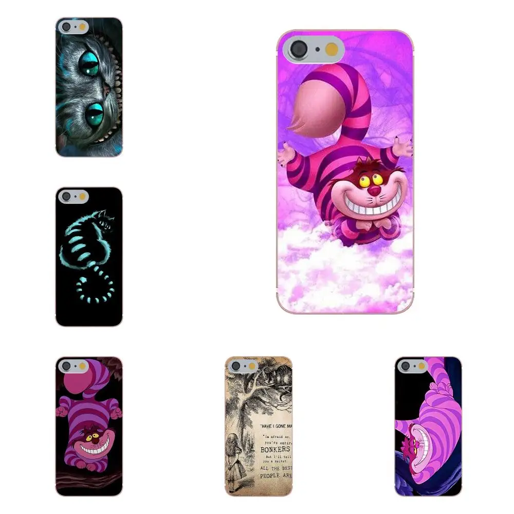 Wonderland Чеширский кот Прекрасный Пластик для HTC Desire 530 626 628 630 816 820 One A9 M7 M8 M9 M10 E9 Plus U11