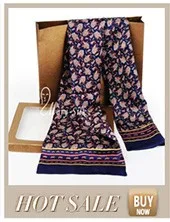 Fashion Brand Mens 100% Silk Long Scarf/Cravat Double Layer Black__ Gifts__For 4 Seasons