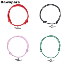 Dawapara морской серии горбатый кит Шарм кулон ручной работы Регулируемый корейский Воск шнур цепи браслет ювелирные изделия