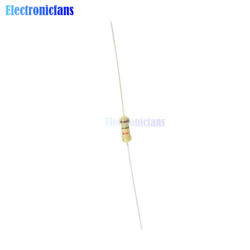 500 шт. 1/4 Вт угольный осажденный смешанный набор резисторов 1K Ohm 0,25 W 5% угольный осажденный сопротивление резисторов происхождения