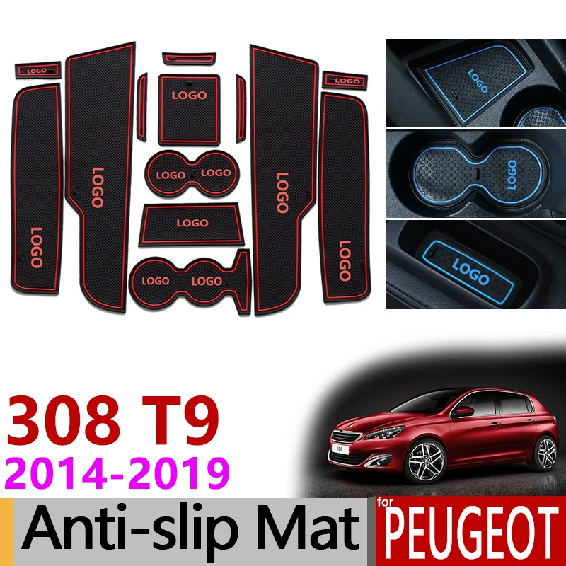 Противоскользящий резиновый коврик для ворот Peugeot 308 T9 2014 2015 2016 2017 2018 2019