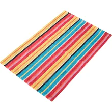 Хлопок, ручная работа, полосатый ковер, коричневый богемный коврик для двери, коврик для кухни, прочный коврик ручной работы