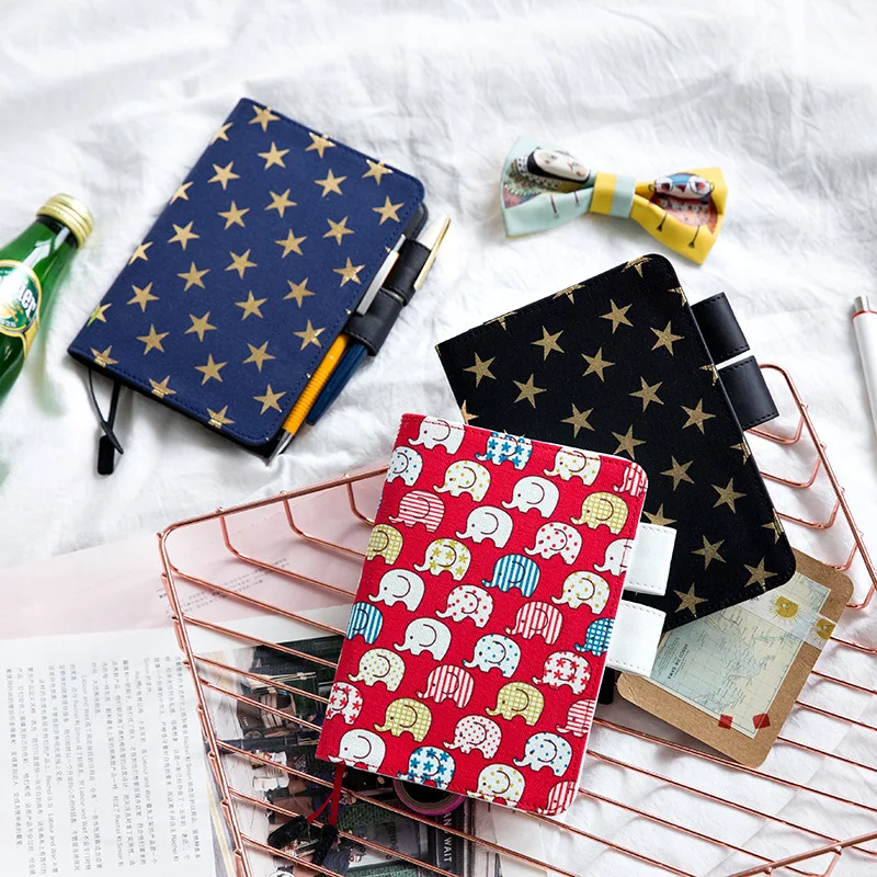 Cena 2019 japońska tkanina płócienna Notebook z pokrywa pcv terminarz harmonogram nabiał plan Bullet dziennik dla Hobonichi A5 A6