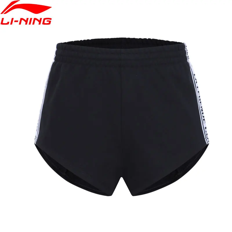 

Li-Ning Women FW The Trend Sweat Shorts 100% Cotton Loose Fit Breathable Hit-color LiNing Comfort Sports Shorts AKSP112 WKD616