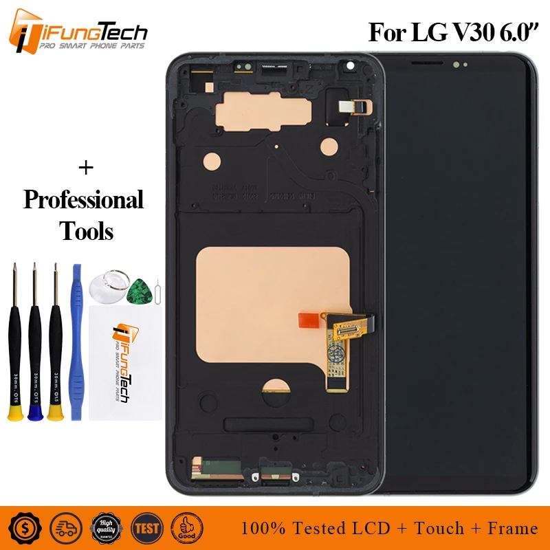 

LCD display For 6.0" LG V30 LCD H930 LCD Touch Screen Digitizer Assembly For LG V30 LCD VS996 LS998U Display Replacement Parts