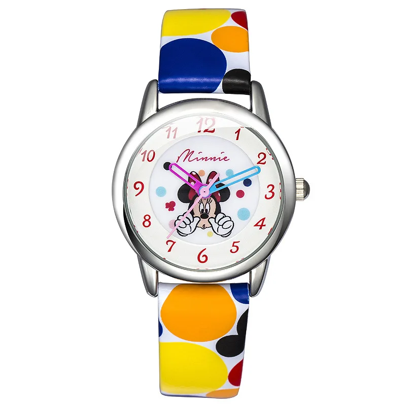 

Disney Mickey Children's Watch boy watch fashion cartoon girl Quartz Wristwatches Water Resistant Student Minnie cartoon watch