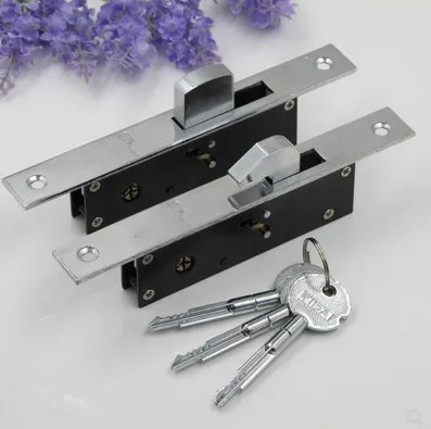 

best Sliding Door Aluminum Alloy Window Locks Anti-Theft Safety Wood Gate Floor Lock With Cross Keys For Furniture Hardware