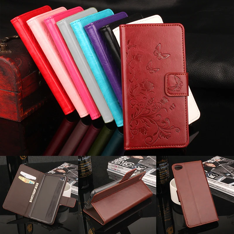 

HongBaiwei Brand Luxury Wallet Leather Case for Meilan U20 Flip Stand 3D Fashion Flower Card Bag Cover Coque
