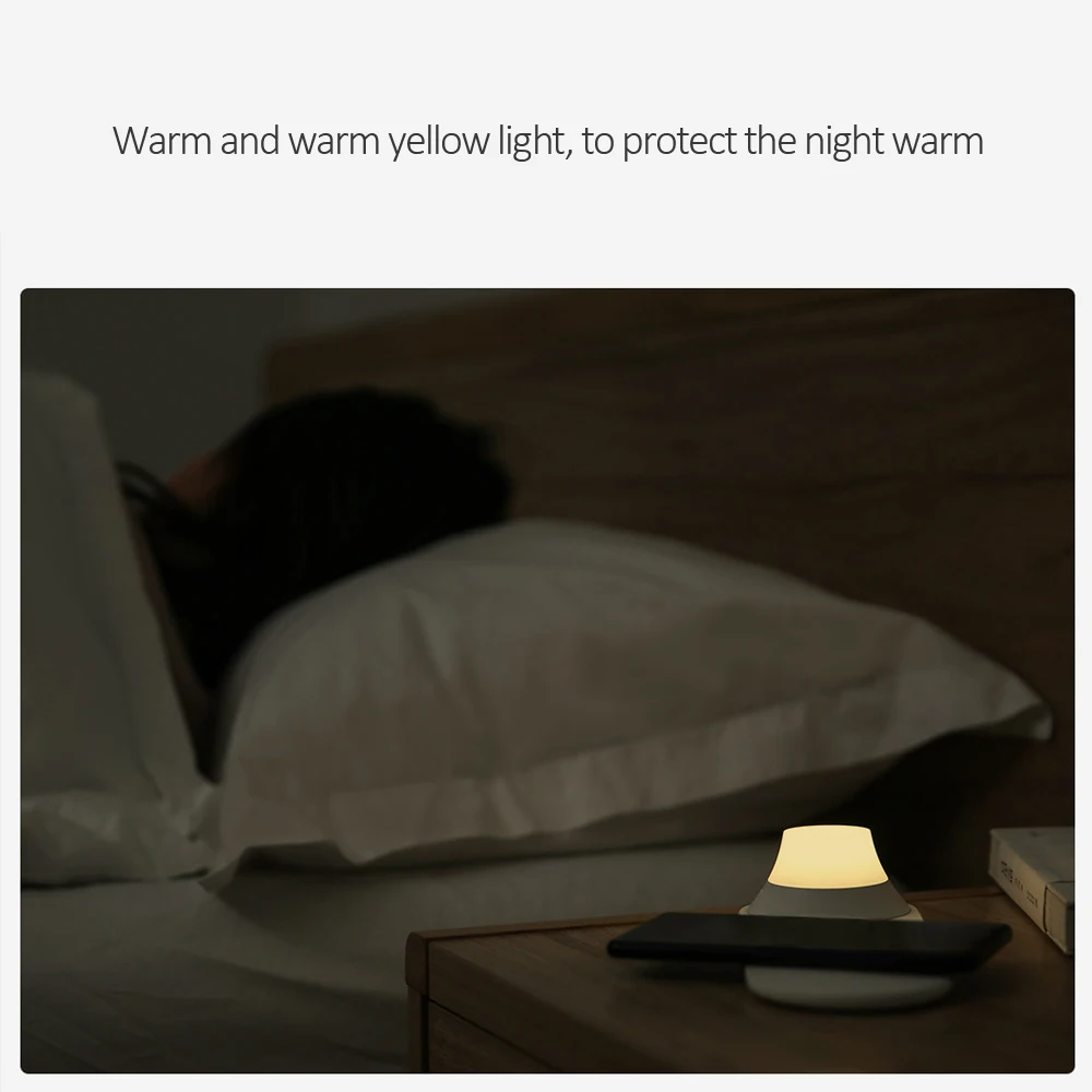 Xiaomi Йи светильник Беспроводной Зарядное устройство с светодиодный ночной Светильник магнитное притяжение Быстрая зарядка для iphone samsung Xiaomi