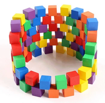 

DIY wooden cube blocks montessori educational wooden toys mathematics teaching aids large bricks children learning education toy