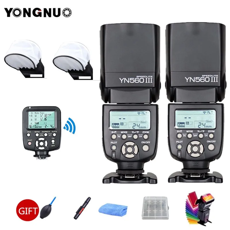 2 шт. Светодиодная лампа для видеосъемки YONGNUO YN560III YN560 ІІІ общая Беспроводной