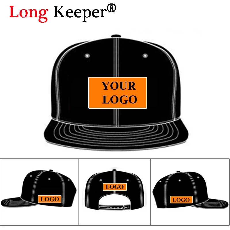 

Long Keeper Free Shipping! Snapback Caps Men Hip Hop Hats Customized LOGO Baseball Caps High Quality Printing Hats 10 pcs/lot