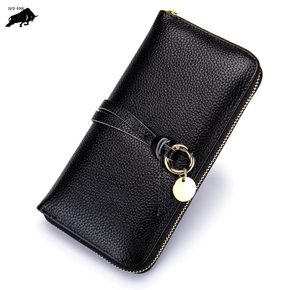 ZYD COOL Women Wallets Genuine Leather Wallets Women Clutch Wallets