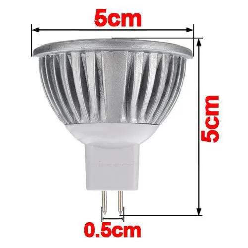 4X3 светодиодный MR16 Luz Lmpara Bombilla Blanca Clida 3W AC/DC 12V