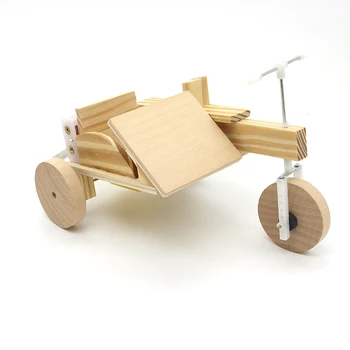 

Three-wheeled motorcycle children's hand-assembled package puzzle model diy gift