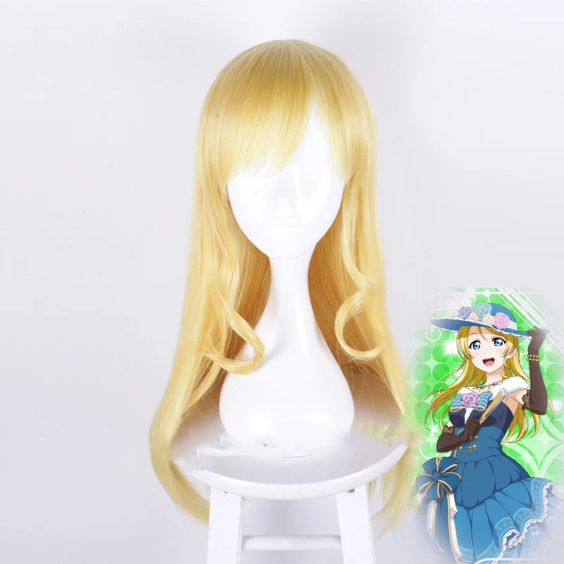 Японский аниме LoveLive Eli Ayase парик Love Live Hair Золотой термостойкий женский для девушек