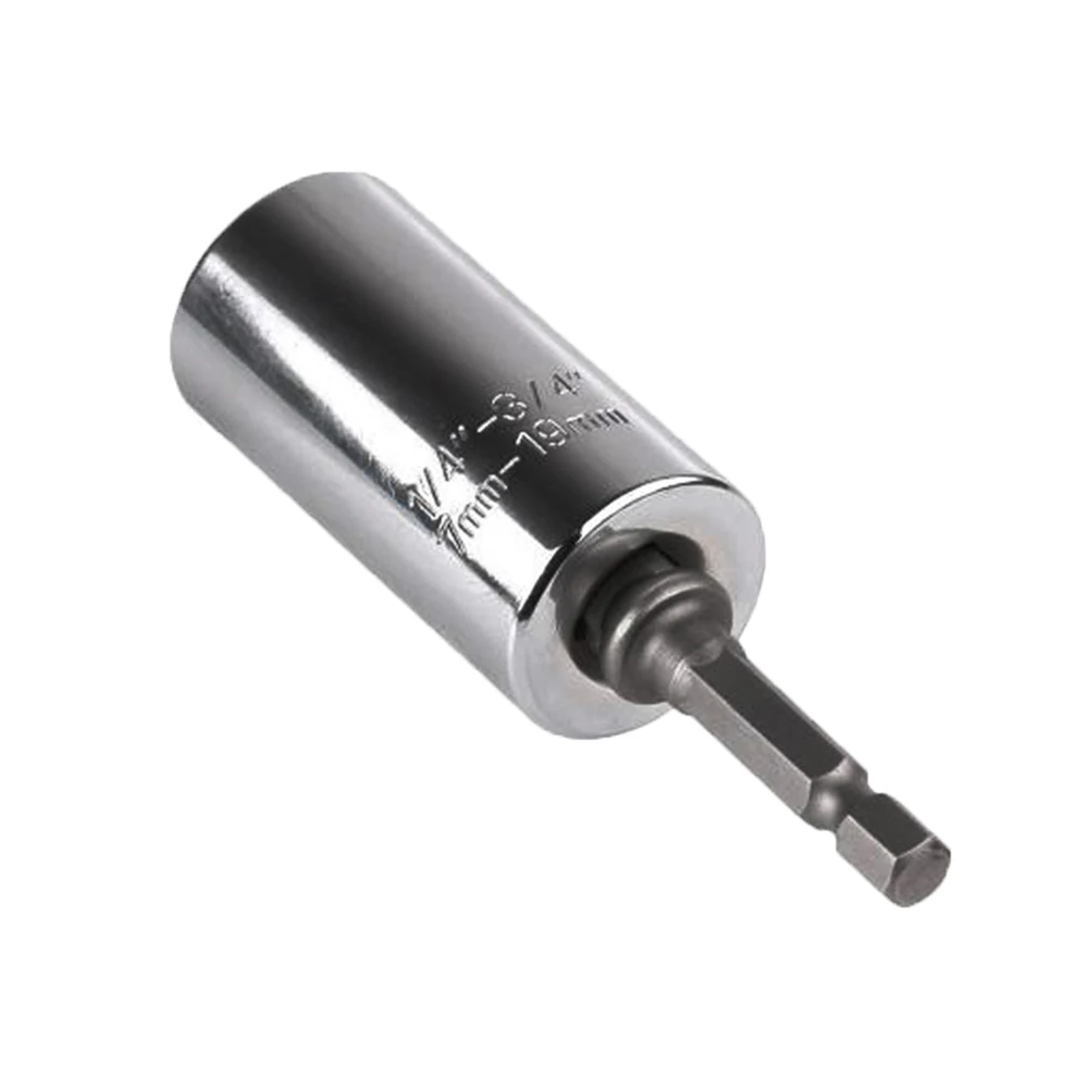 Torque Wrench Head Set Universal Socket Sleeve 7-19mm Power Drill Ratchet Bushing Spanner Key Magic