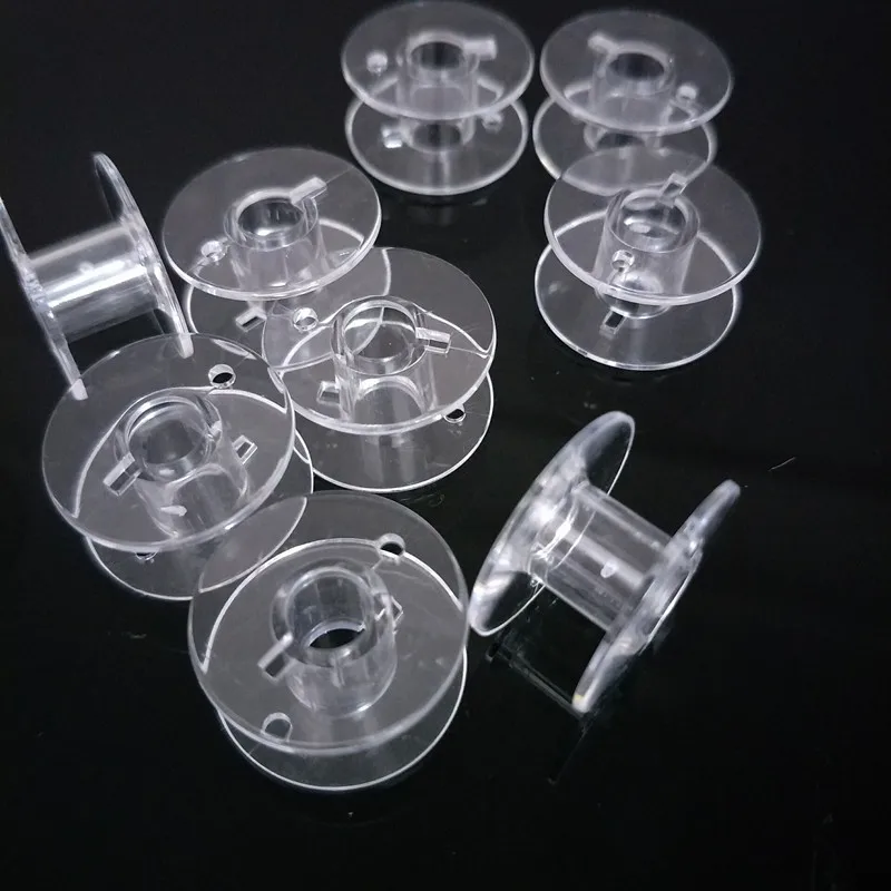 50pcs Sa156 Bobbins for Brother Sewing Machine Plastic Bobbins with Case  Transparent Plastic Sewing Machine Bobbins