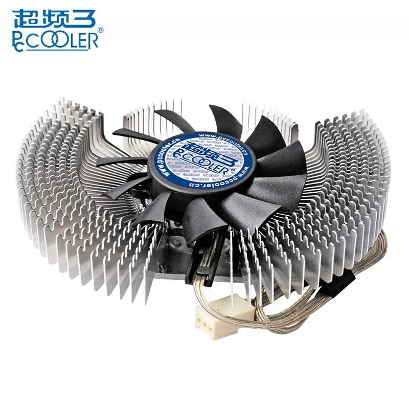 PCCOOLER K60 3Pin бесшумные вентиляторы охлаждения для видеокарты радиатор кулер для ПК 1,2 Вт для первоначальной NVIDIA Geforce ATI для ПК графическая карта
