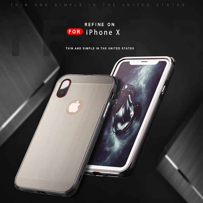 Aluminum Alloy Super Light Slim Case for iphone X Best Protective Cover
