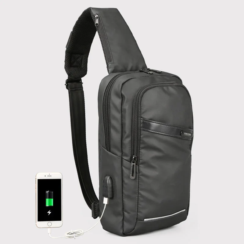 ABDB-Kingsons мужская сумка на груди в мужских кроссбадных сумках с одним плечевым ремнем, поясная сумка, деловые дорожные повседневные сумки