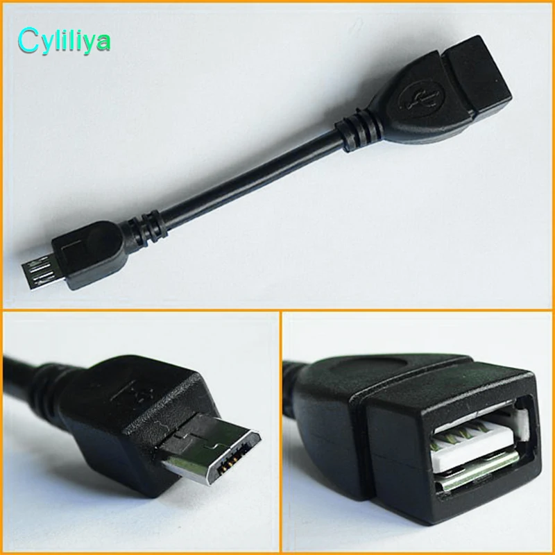 100 шт./лот микро USB хост кабель OTG 11 см 5pin mini usb кабели для планшетного ПК мобильный