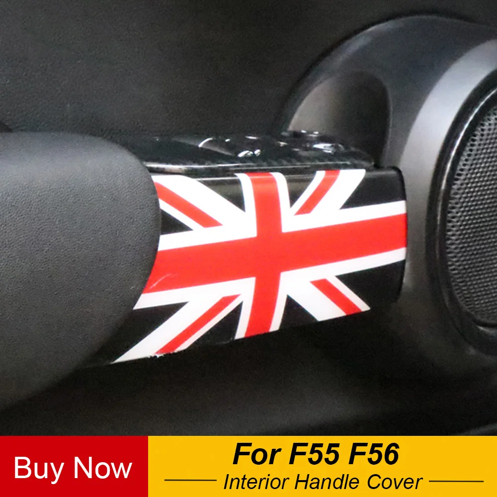 

2pcs Auto Interior Door Handle ABS Housing Cover Case Car Decoration Sticker For MINI Cooper F55 F56 Car Styling Accessories