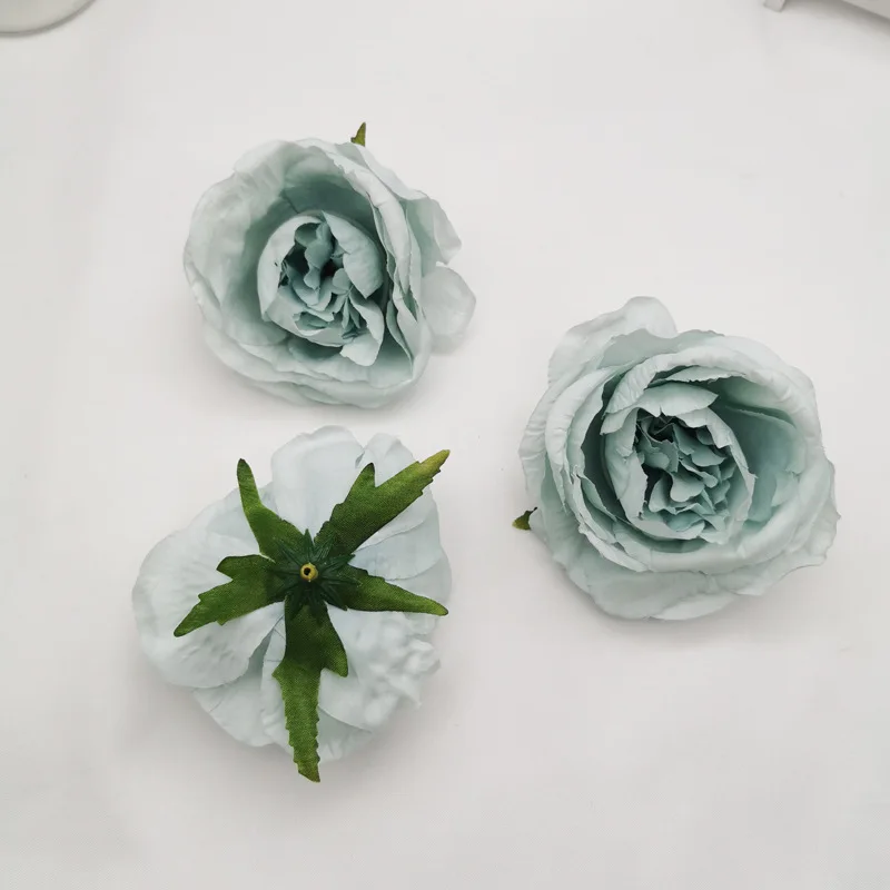 5PCS 7.5cm Peony Flower Head Silk Artificial Flowers For Wedding Decoration DIY Decorative Party Hotel Home Wreath Fake Flowers