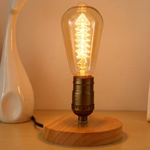 Настольная лампа В индустриальном стиле для спальни Ретро деревянный водопроводный светильник для кафе украшение креативная настольная лампа Lampara Mesilla ночной Светильник s