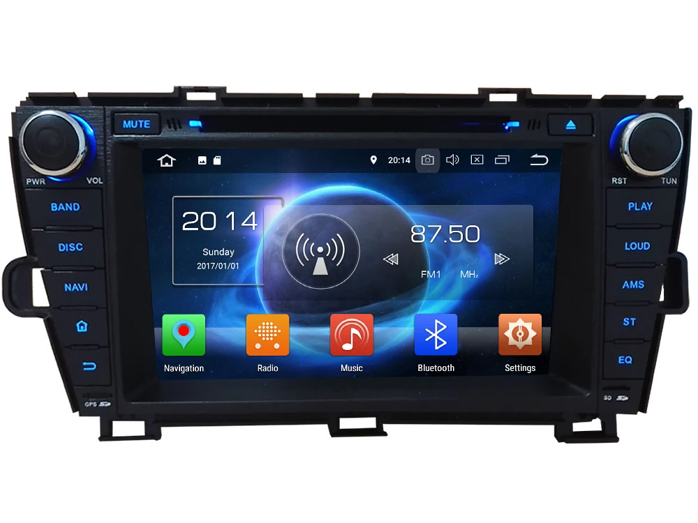 Best KLYDE 8" 4G WIFI Android 8.0 Octa Core PX5 4GB RAM 32GB ROM Car DVD Player Radio GPS Navigation For Toyota Prius LHD 2009-2015 0