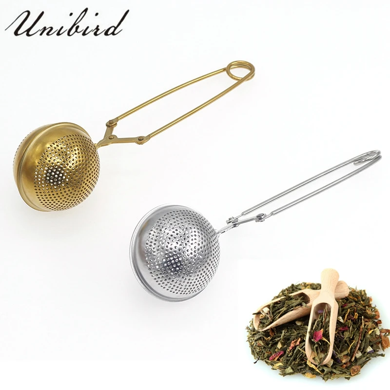 

Unibird 1Pc Stainless Steel Tea Infuser Clip High Quality Ball Shaped Tea Strainer Herb Spice Spoon Filter Teaware Kitchen Tool
