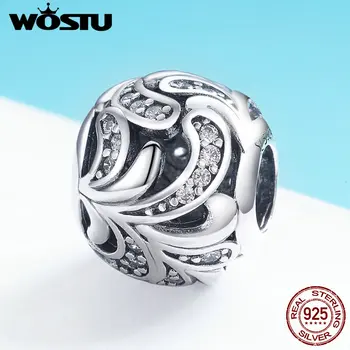 

WOSTU New Arrival 925 Sterling Silver Blooming Flower Beads Fit Original Charm Bracelet DIY Jewelry Making Women Gift FIC742