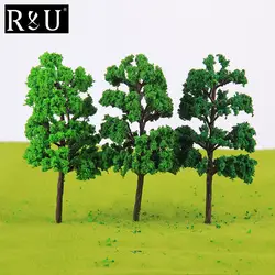 10 шт. Ho Масштаб Пластик Миниатюрная модель деревья для построения поезда железная дорога Wargame макет декорации пейзаж диорама аксессуары