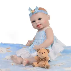 18 дюймов см 45 см ручной работы реалистичные силиконовые Reborn Baby моделирование bebe куклы для купания полный винил средства ухода за кожей