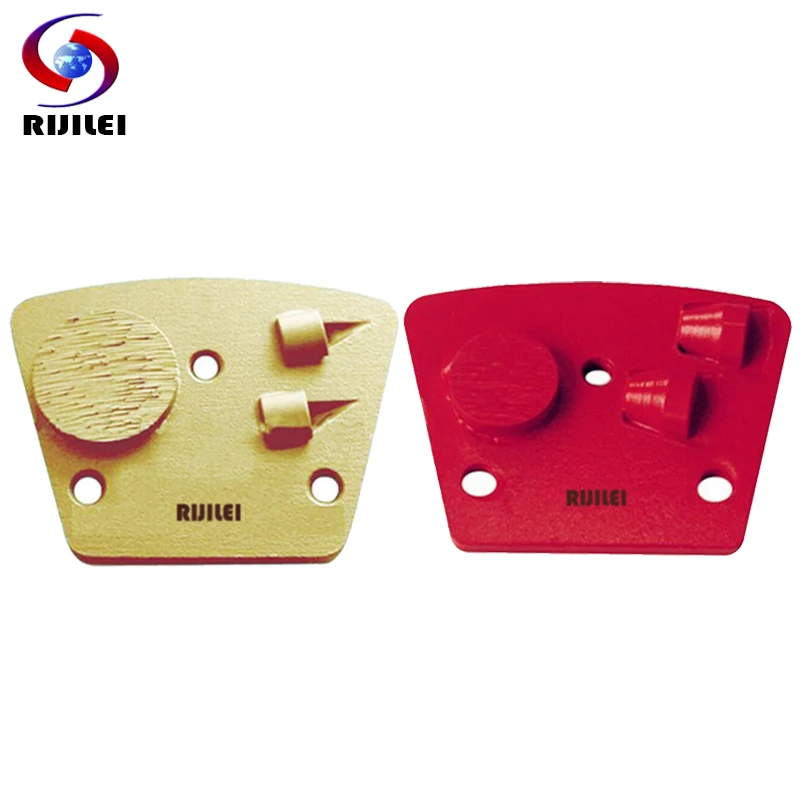 RIJILEI 12PCS/Set PCD Diamond grinding disk Tipped Grinding Disc Plate for Removing Epoxy Glue Paint on Concrete Floor PCD3B