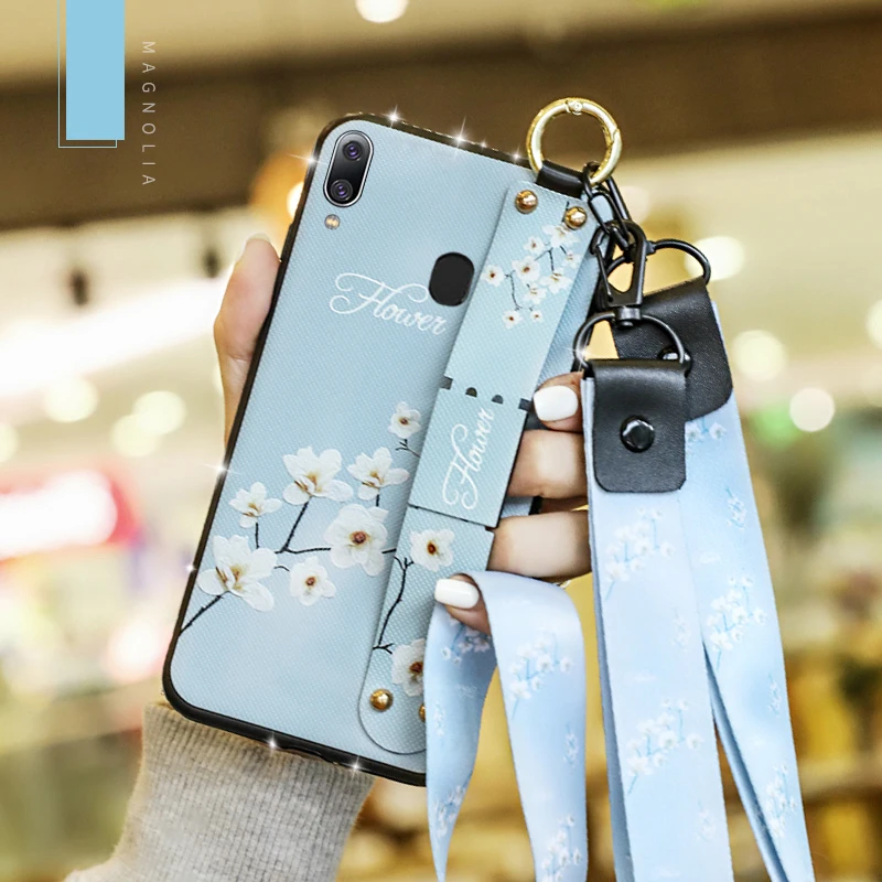 

For Samsung Galaxy A30 Case Cover Wrist Strap Soft TPU Cover Phone Case For Samsung A30 A 30 2019 A305 A305F SM-A305F GalaxyA30