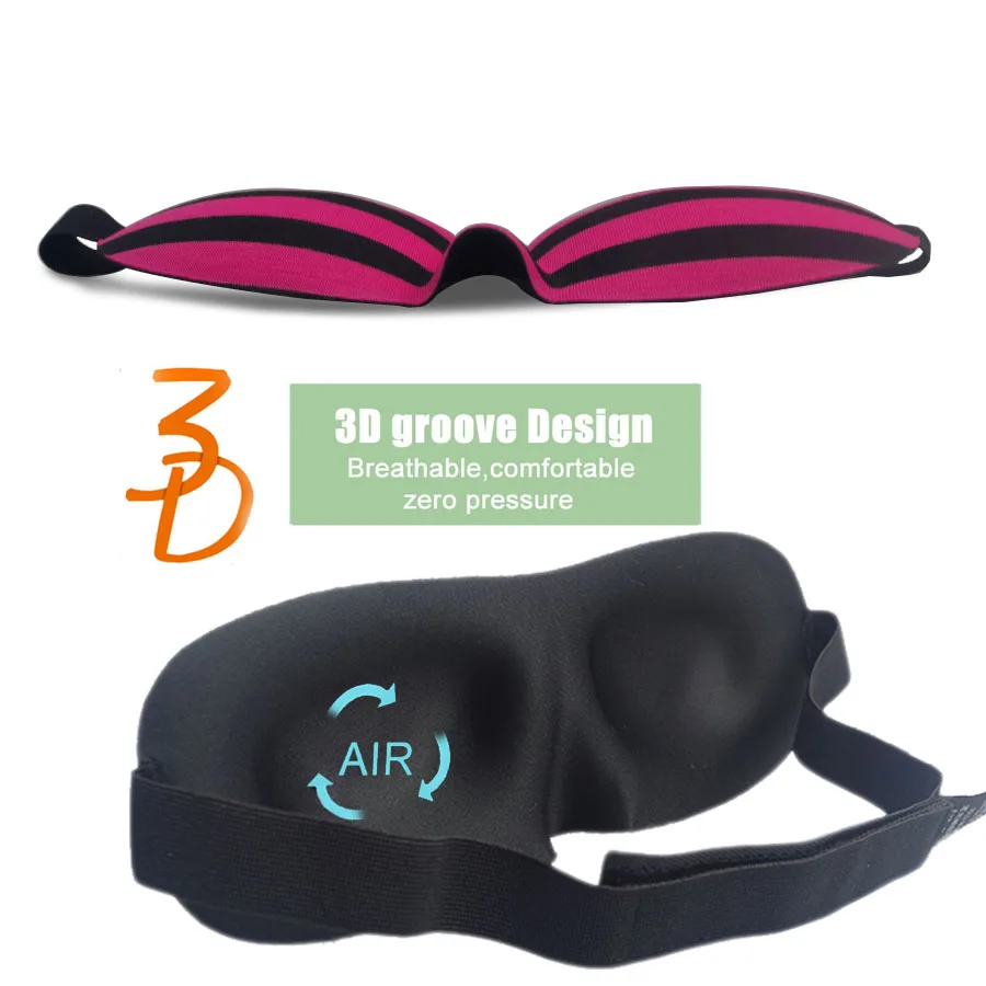 Portable Soft Comfortable Sleeping Aid Cover Eye Patch - 3D Design Eye Mask for Travel Rest Stripes Blindfold image 4
