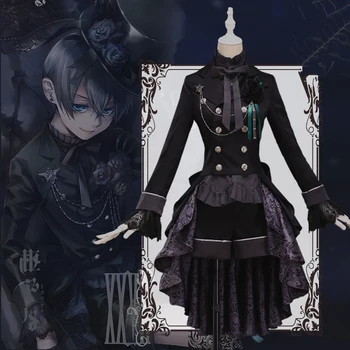

[Nov.STOCK] 2018 Anime Black Butler Ciel Phantomhive Magazine Fashion Place Wear Cosplay Costume For Halloween Free Shipping New
