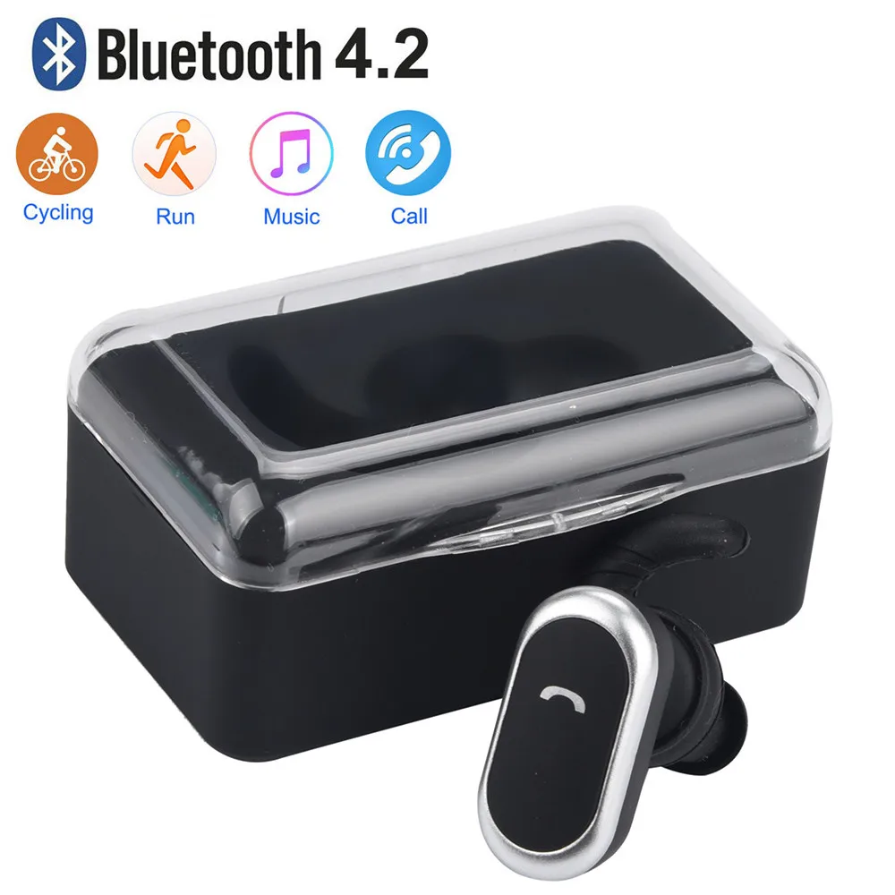 Мини Bluetooth наушники беспроводные в ухо невидимые гарнитура громкой связи стерео