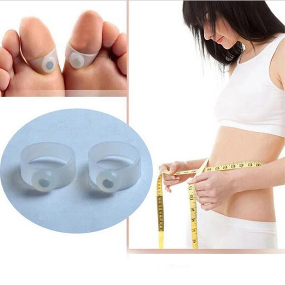 

4PCS Slimming Silicone Toe Rings Foot Massager Magnetic Toe Ring Health Care Beauty Slim Tools Fat Burning