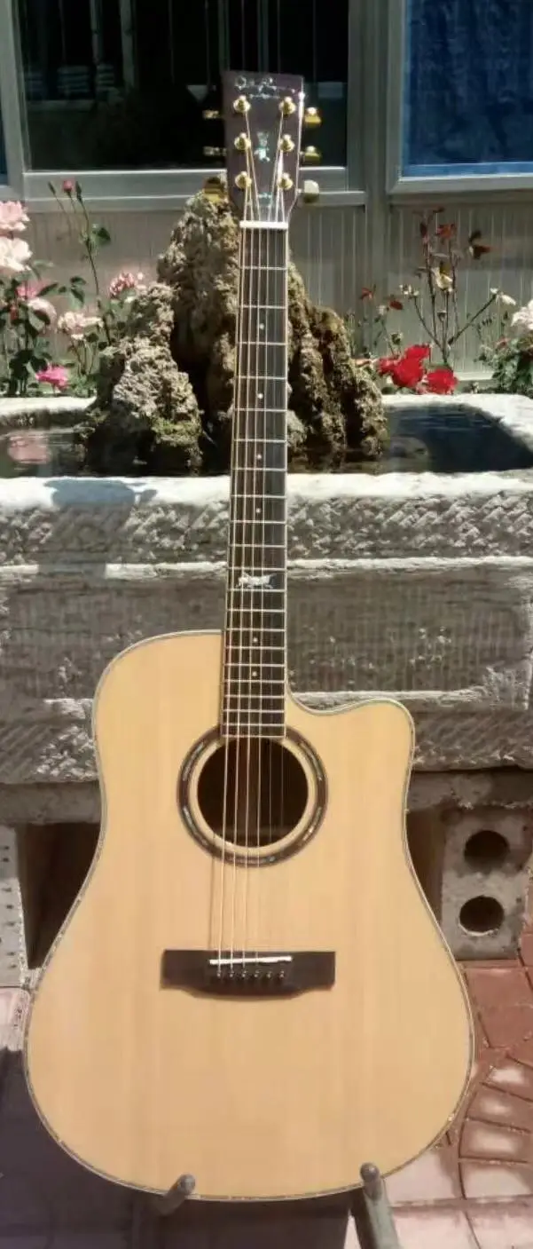 

2019 New + Factory + custom acoustic guitar based on client's wish acoustic guitar with fishman pickup eq free shipping