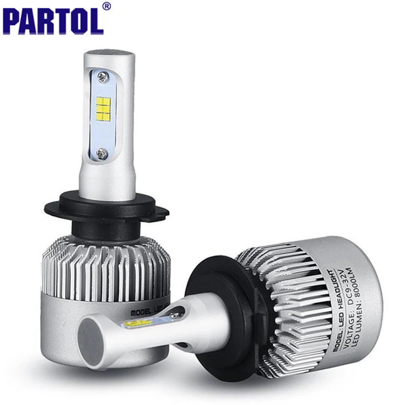 

S3 Partol 72W 8000LM H7 H11 9005 9006 CSP LED Car Headlight Bulbs CREE Chips 6500K All in one LED Headlamp Conversion Kit 12V