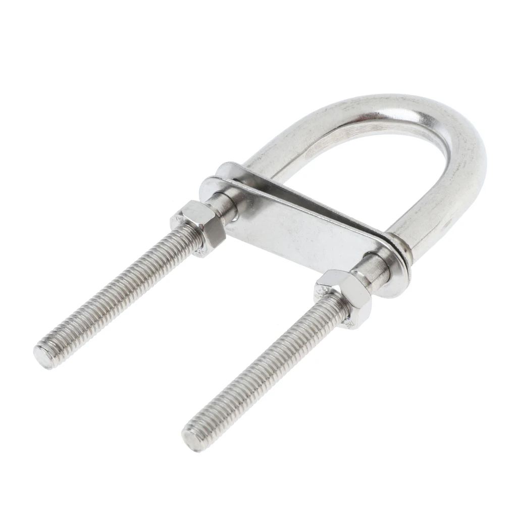 304 Stainless Steel Boat Bow / Stern Eye, U-Bolt, Marine Rigging M6*90