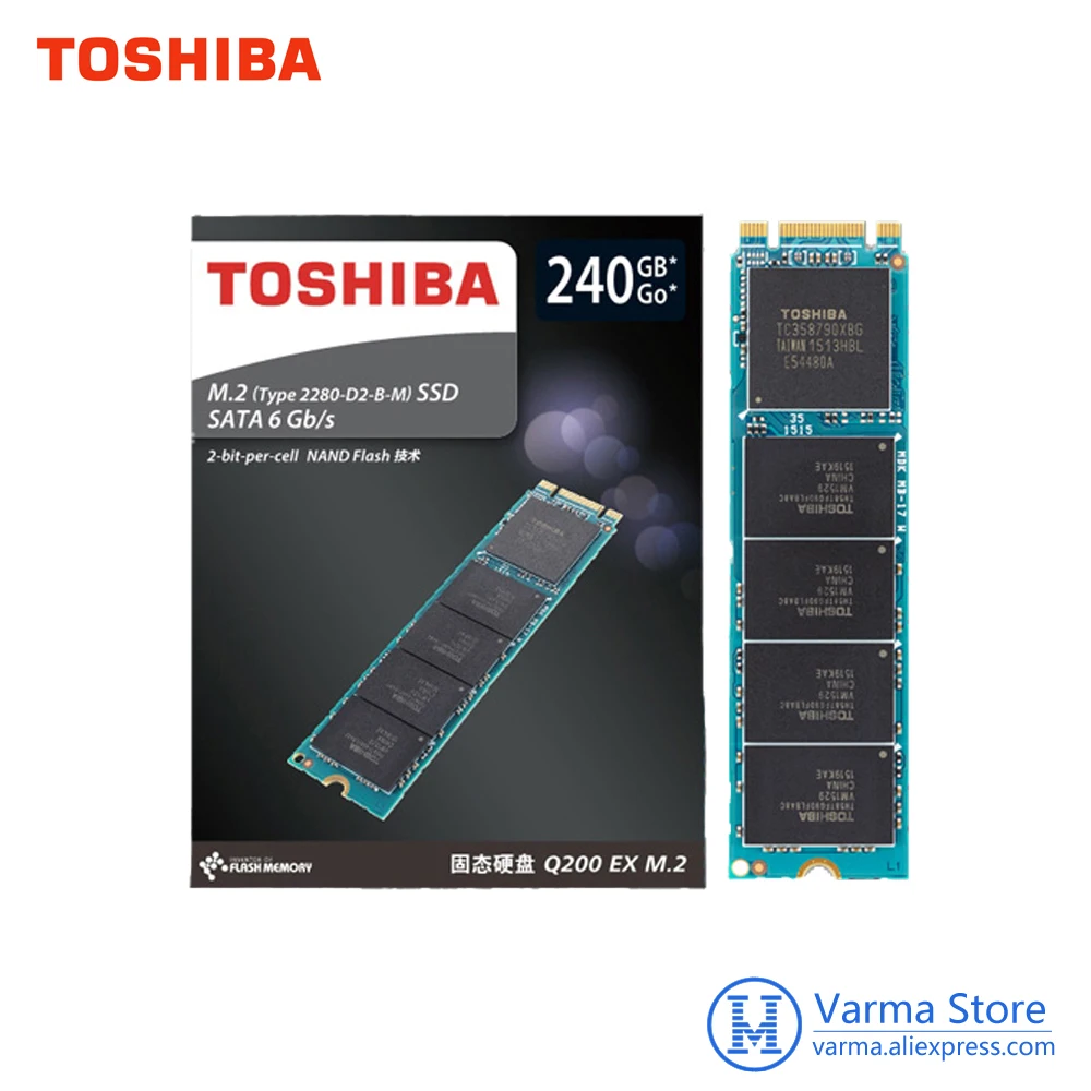 Toshiba Q200EX серии 240 г M.2 2280 твердотельный накопитель совместим с SATA 3 Gbit/s и SATA 1.5 гбит/с компьютерных жестких дисков
