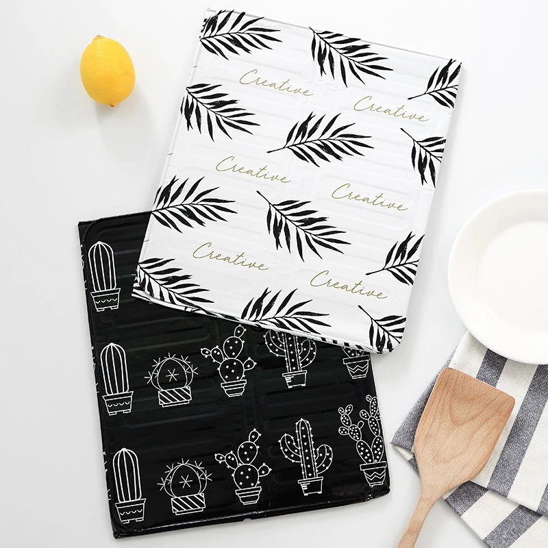 Kitchen Gas Stove Table Oil Plate Home Creative Heat-Resistant Oil Splash Aluminum Foil Baffle Stir-Fry Insulation Board