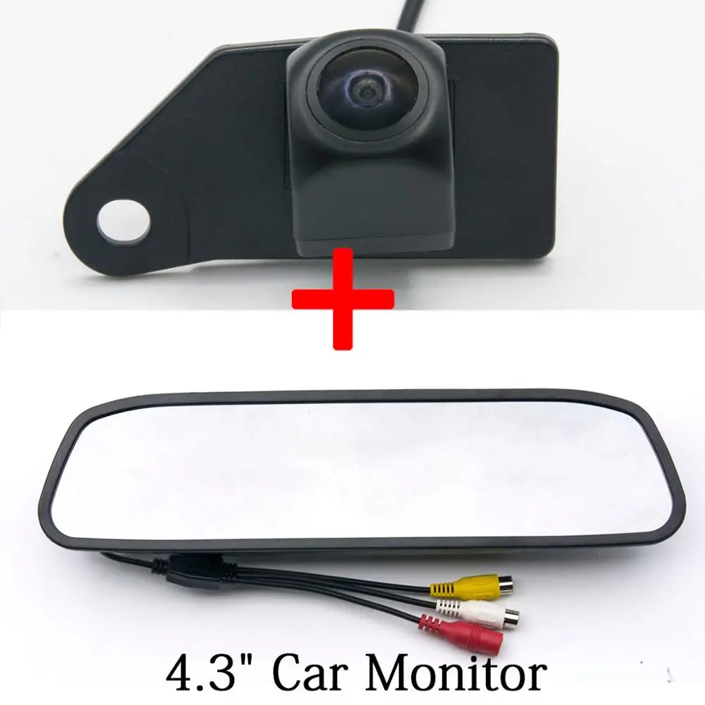 Camera 4.3 Mirror Рыбий глаз 1080P MCCD Starlight Автомобильная камера заднего вида для Mitsubishi ASX 2011 2012 2013 RVR беспроводной резервный парковочный монитор - Название цвета: Camera 4.3 Mirror